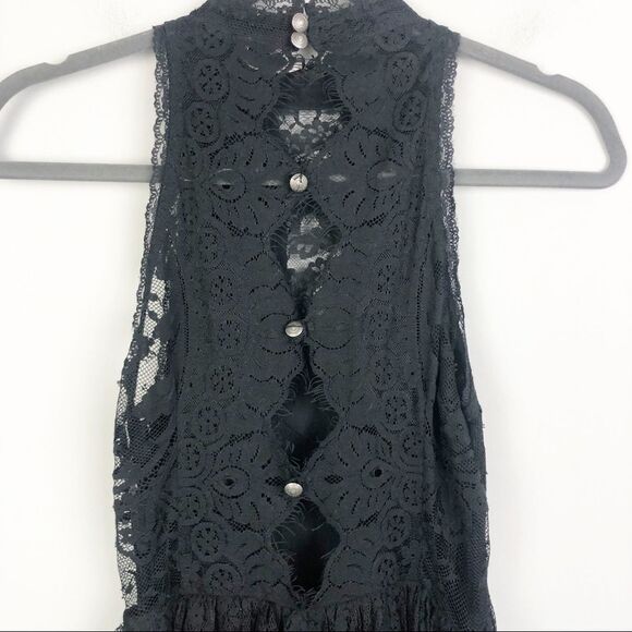 FREE PEOPLE | Verushka Lace Button Back Dress Sz 2 - Picture 13 of 14